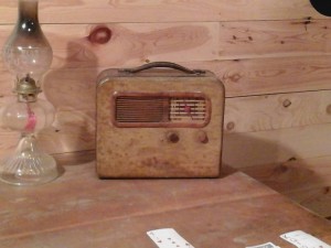 Battery radio of the era, a Philco 41-841.
