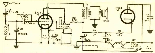 1957 Two Tube Junkbox Special Broadcast Receiver | OneTubeRadio.com