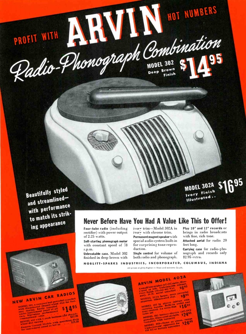 Model 302 Radio-Phono OneTubeRadio.com