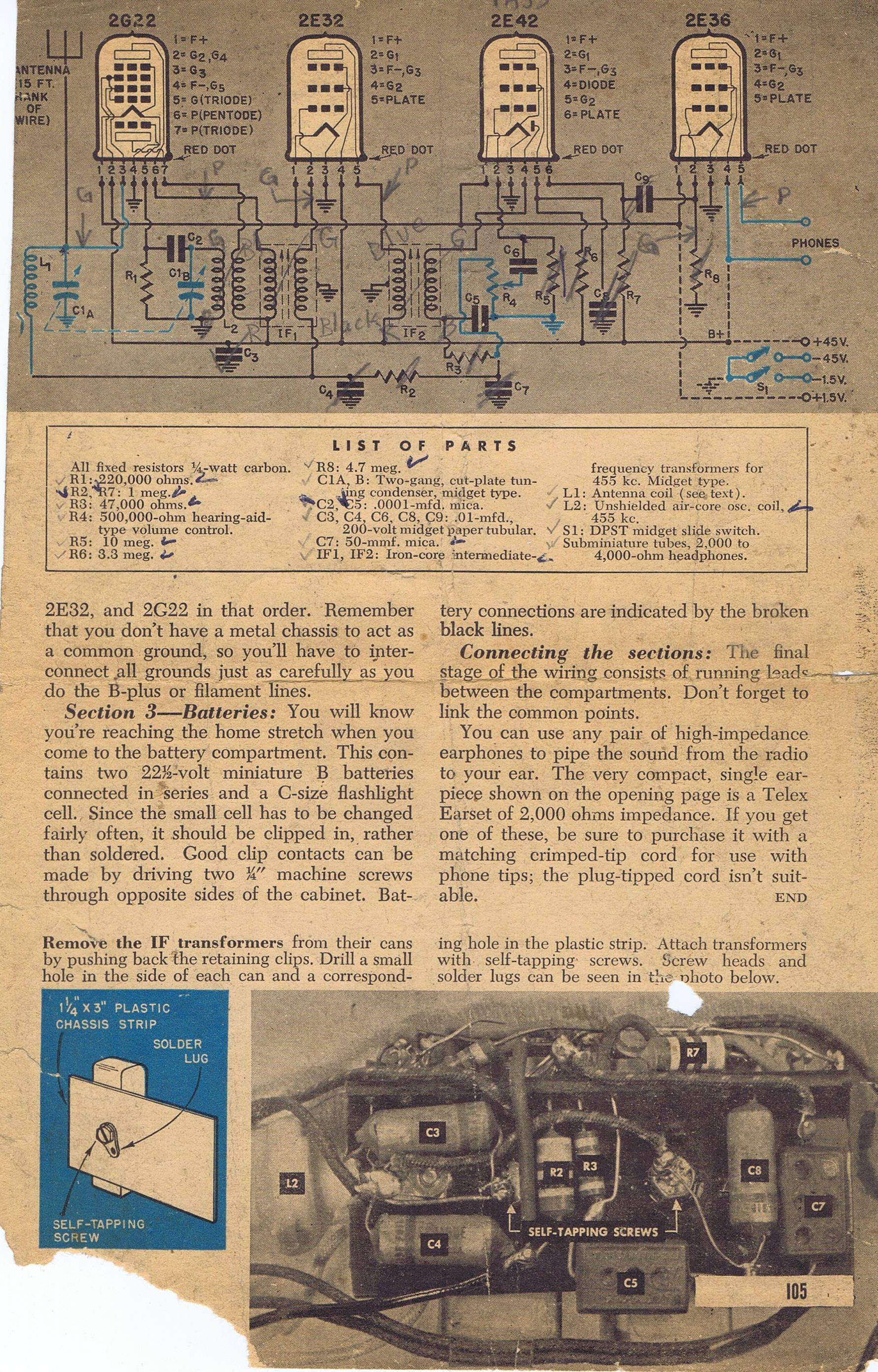 1951 pocket radio circuit